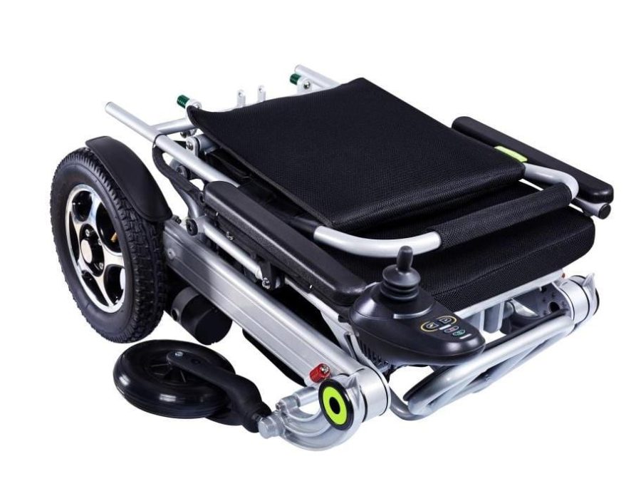 folded electric wheelchair